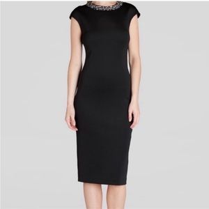 Ted Baker Elenna Black Dress with Embellished Sequin Neckline